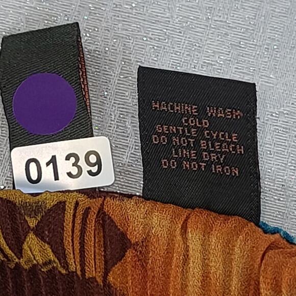 Sere Nade women's Dopamine flare sleeve mini pleated blouse brown Size XL quirky - Picture 6 of 7